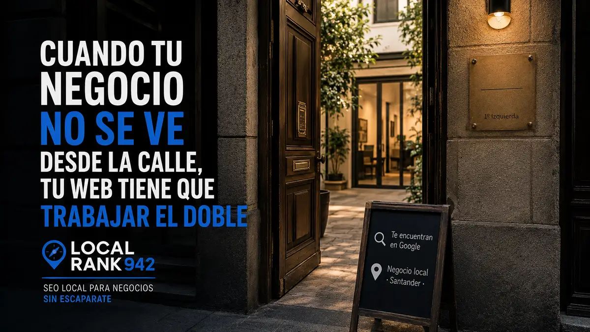 Negocio local sin escaparate que necesita una web y SEO local para aparecer en Google